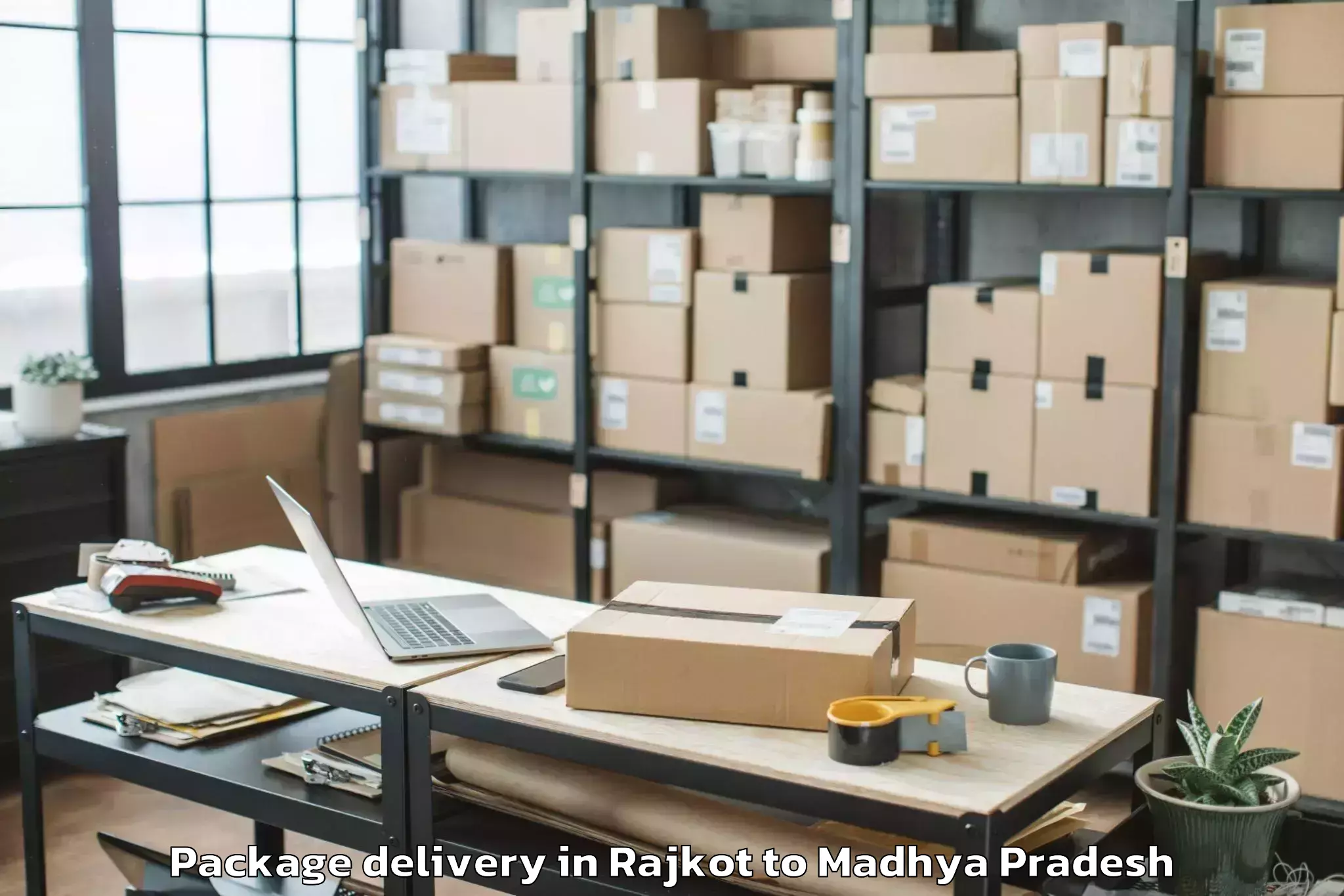 Book Your Rajkot to Thikri Package Delivery Today